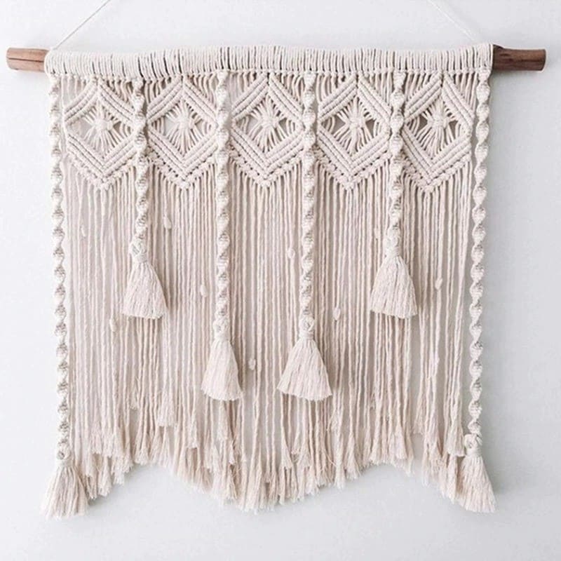 Macramé Mural Macramé mural élégant pour chambres bloggées