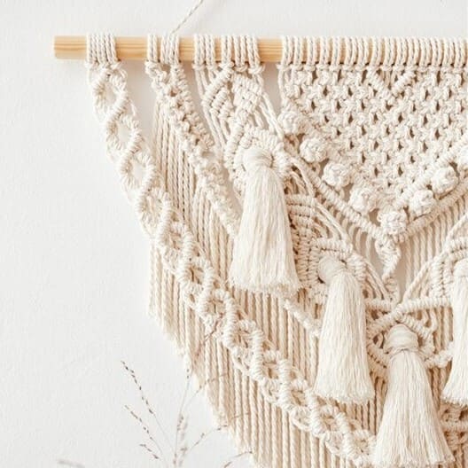 Macramé Mural Macramé mural : l'art du tissage réinventé