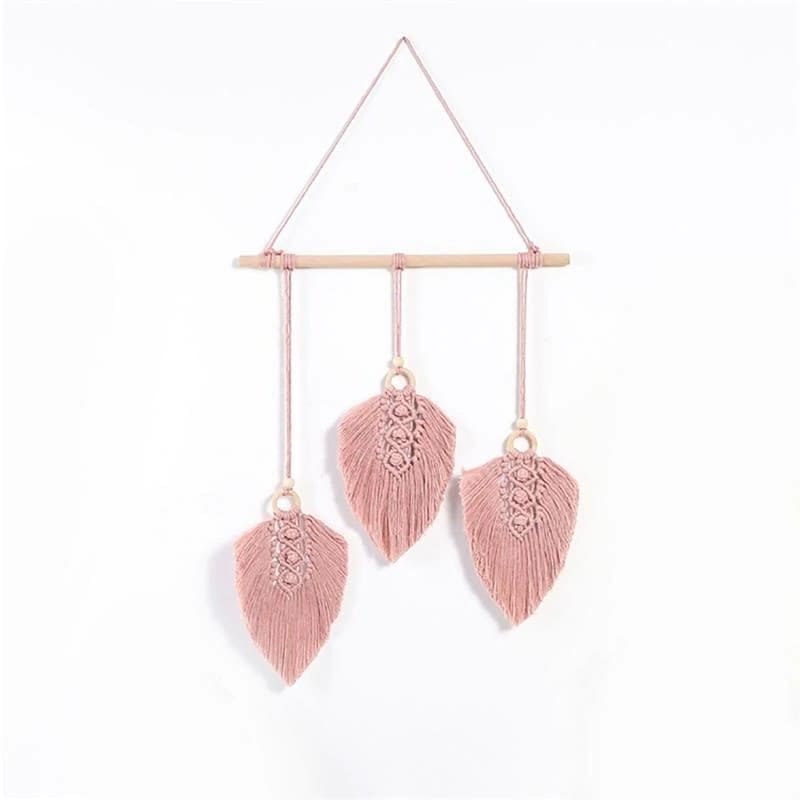 Macramé Mural Plume de Macramé Élégante