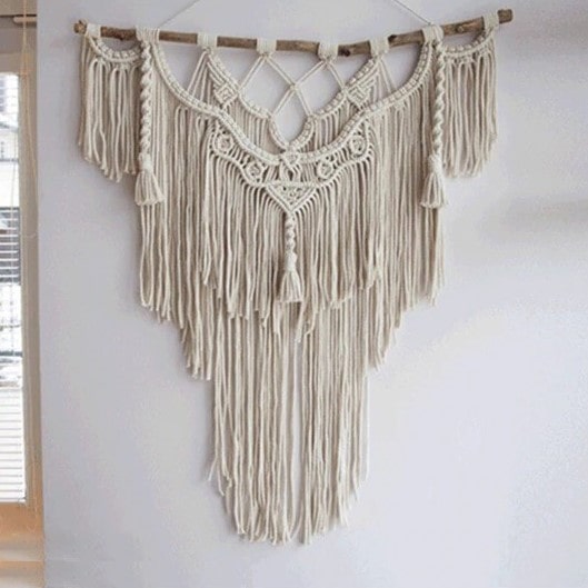 Macramé Mural Tapisserie Murale en Macramé Élégante