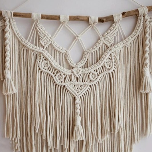 Macramé Mural Tapisserie Murale en Macramé Élégante