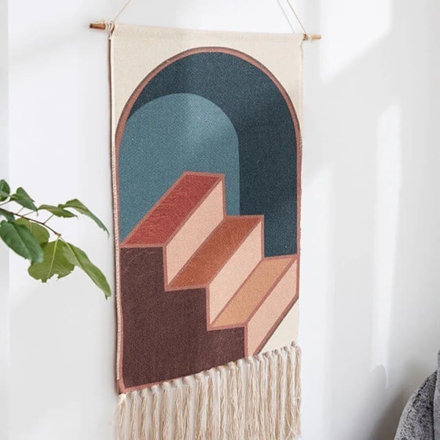 Macramé Mural Tapisserie Murale en Macramé Élégante