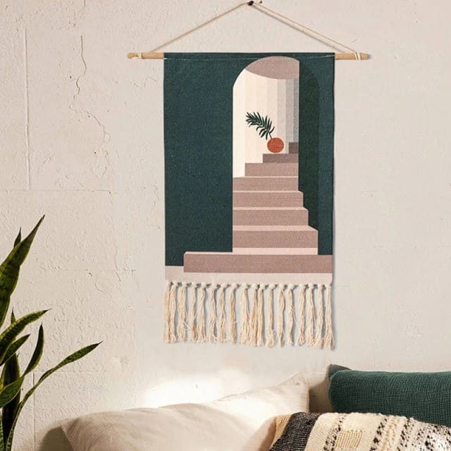 Macramé Mural Tapisserie Murale en Macramé Élégante