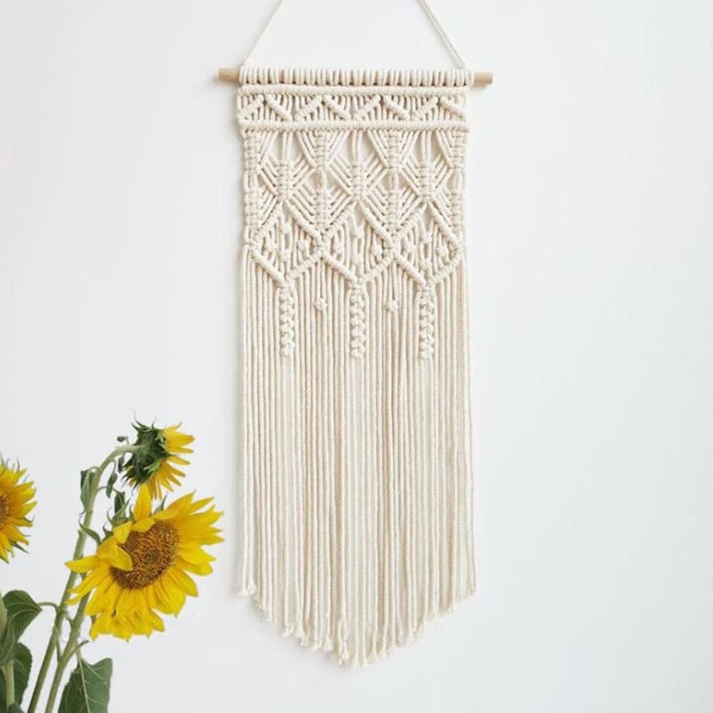 Macramé Mural Tenture Murale en Macramé Élégante