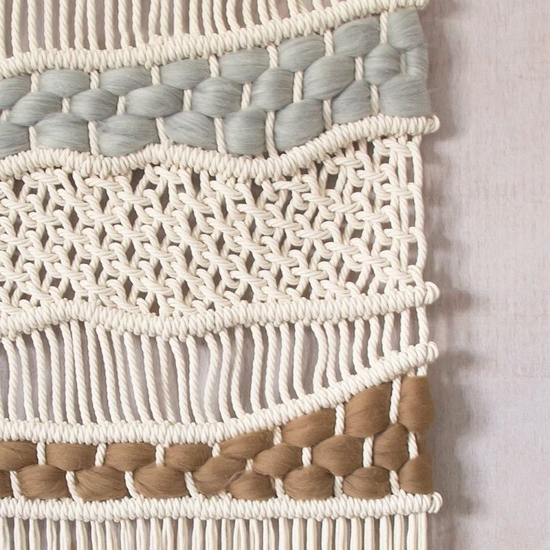 Macramé Mural Tenture Murale en Macramé Élégante