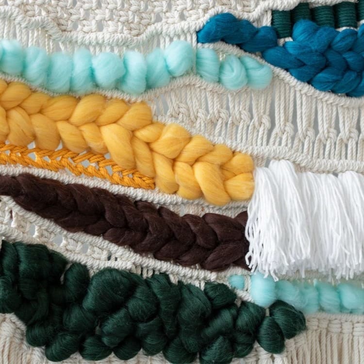 Macramé Mural Wool Wall Macramé Premium