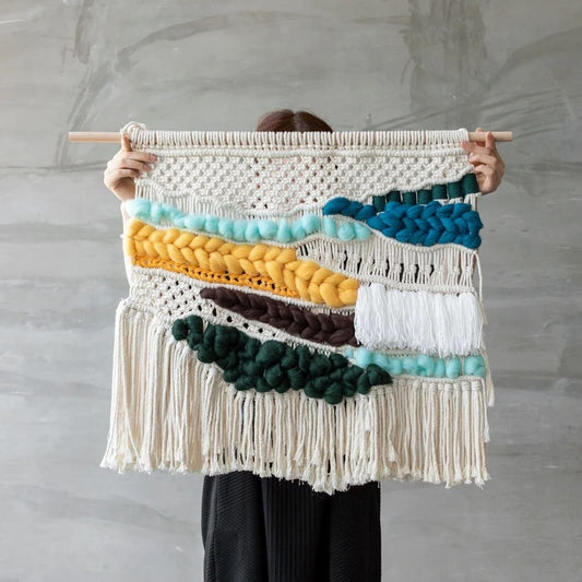 Macramé Mural Wool Wall Macramé Premium