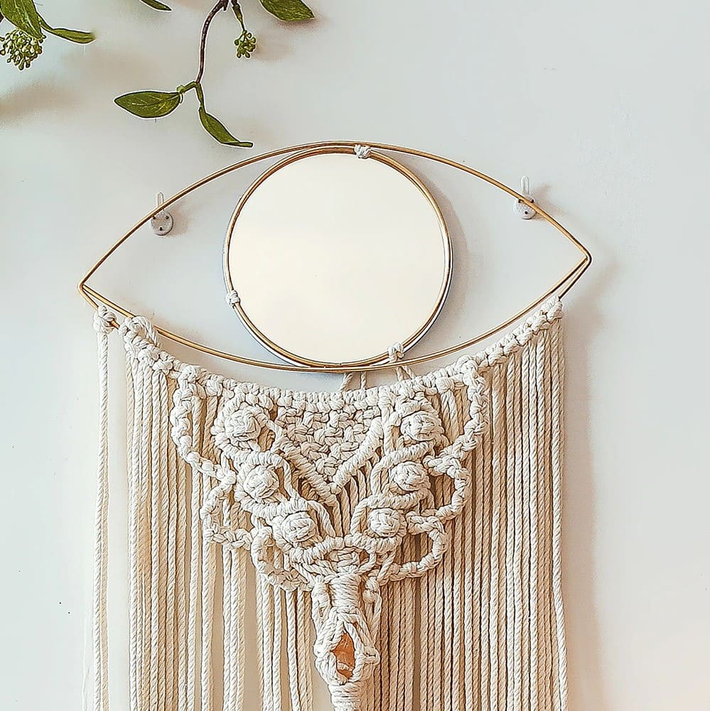 Miroir Macramé Miroir en Macramé Artisanale