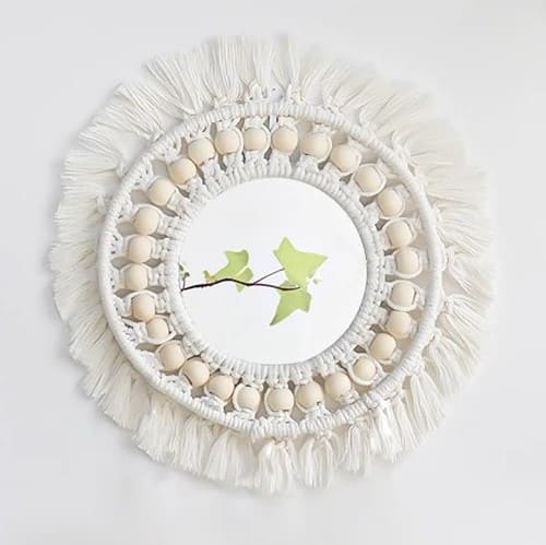 Miroir Macramé Miroir en Macramé Éclat Créatif
