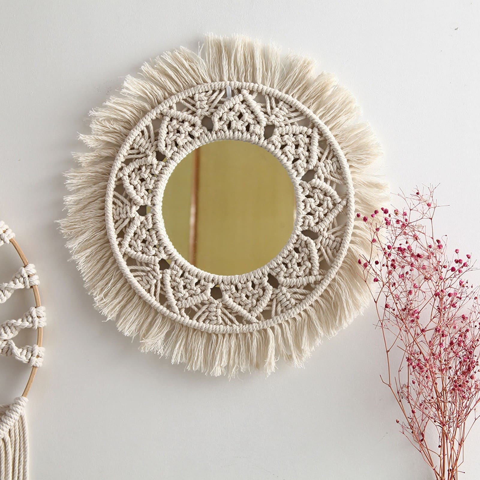 Miroir Macramé Miroir Macramé Chic 35 cm