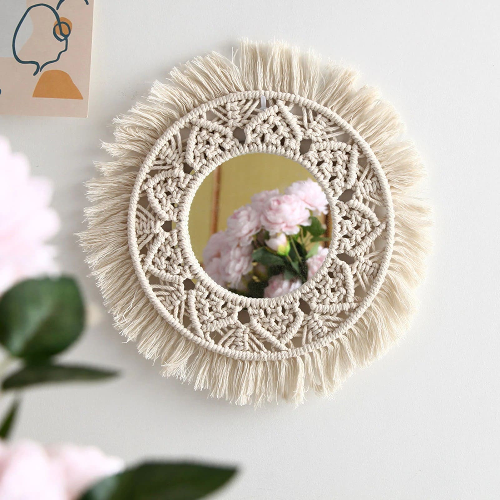 Miroir Macramé Miroir Macramé Chic 35 cm