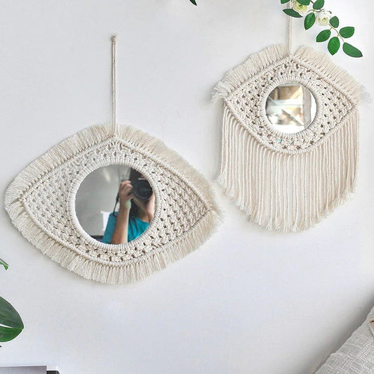 Miroir Macramé Miroir Macramé Éclatant