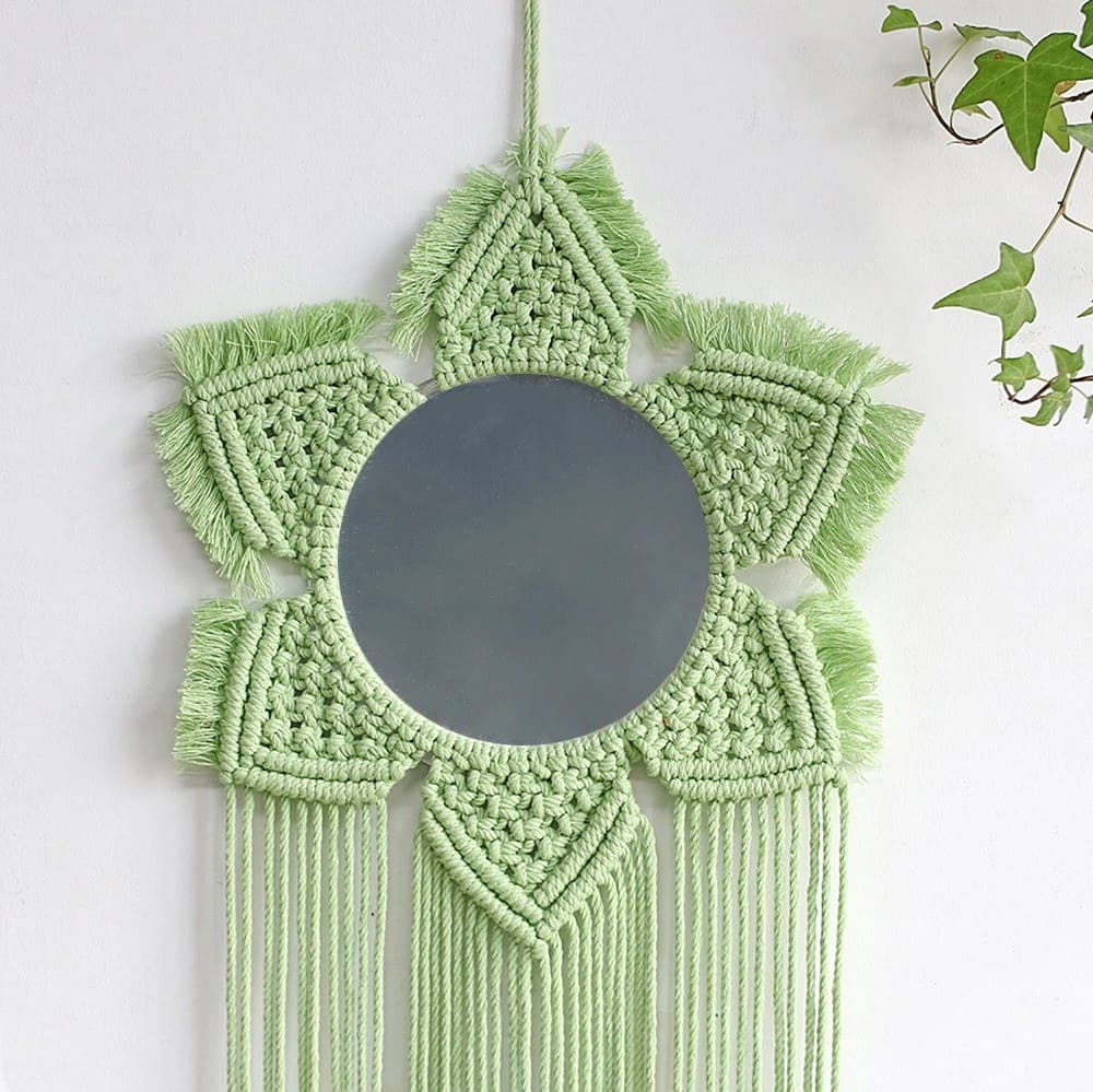 Miroir Macramé Miroir Macramé Élégance