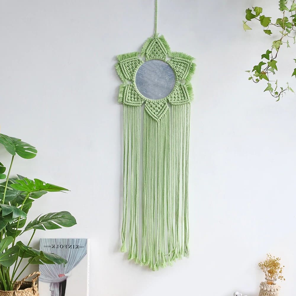 Miroir Macramé Miroir Macramé Élégance