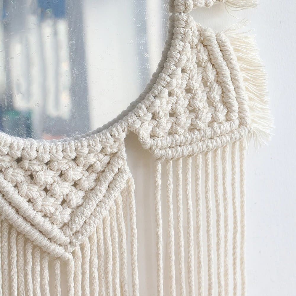 Miroir Macramé Miroir Macramé Élégance