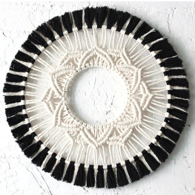 Miroir Macramé Miroir Mandala en Macramé Artisanal