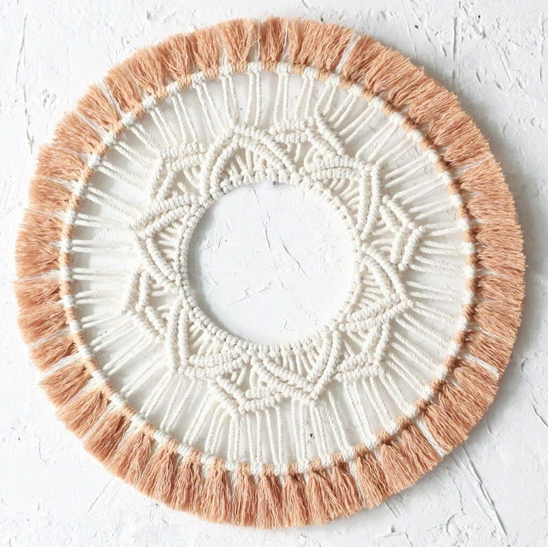 Miroir Macramé Miroir Mandala en Macramé Artisanal