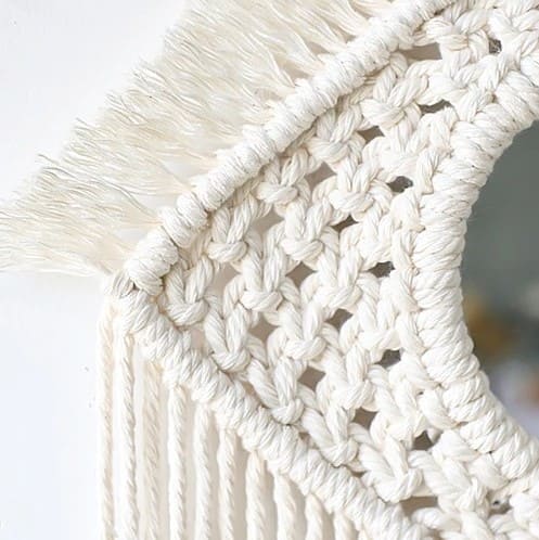 Miroir Macramé Miroir Mural Bohème en Macramé Éclat de Style