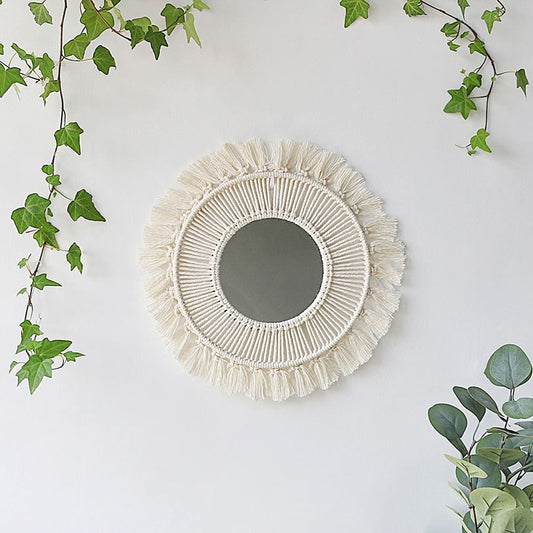 Miroir Macramé Miroir Rond en Macramé Chic