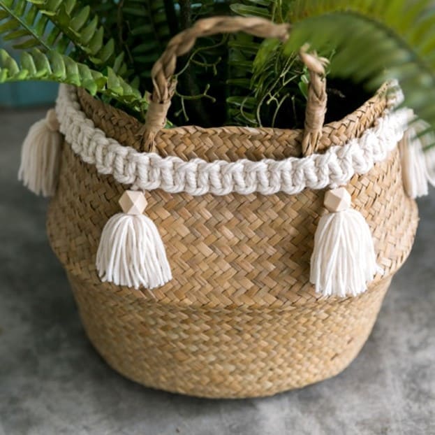 Panier Macramé Panier de rangement en Macramé Chic & Naturel