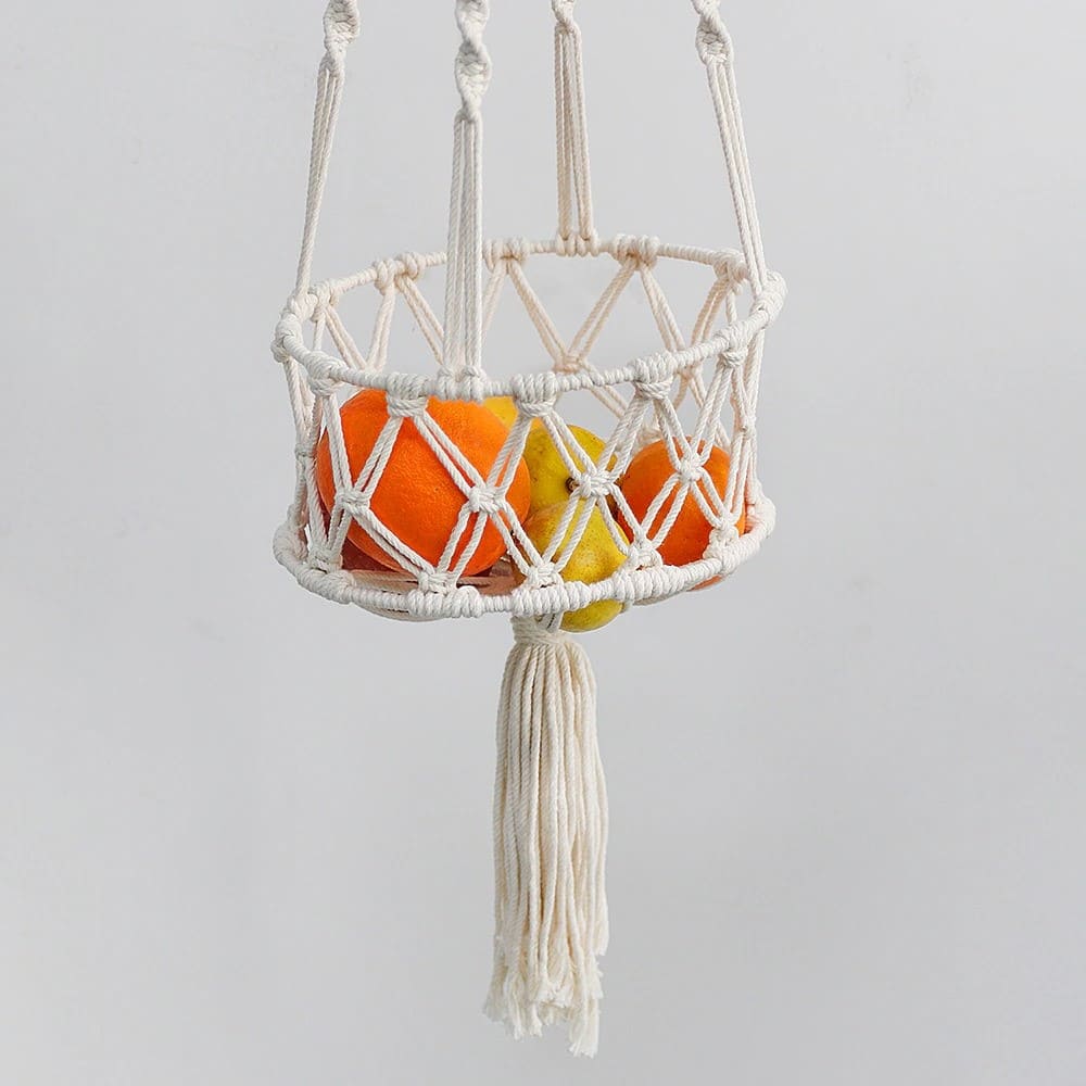 Panier Macramé Panier Suspendu Macramé Éclat Design