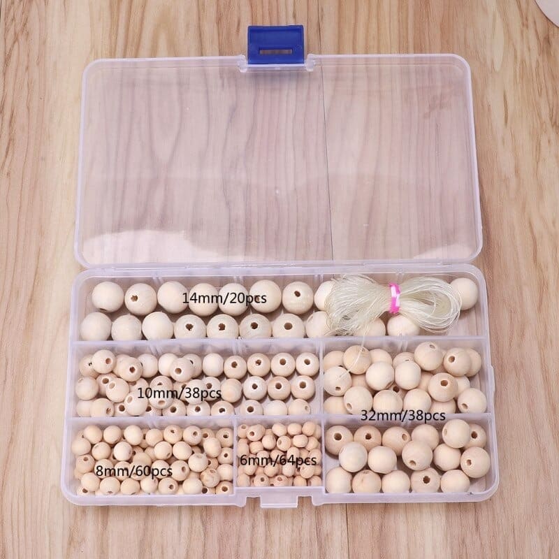 Perle Macramé Coffret Créatif de Perles en Bois Macramé