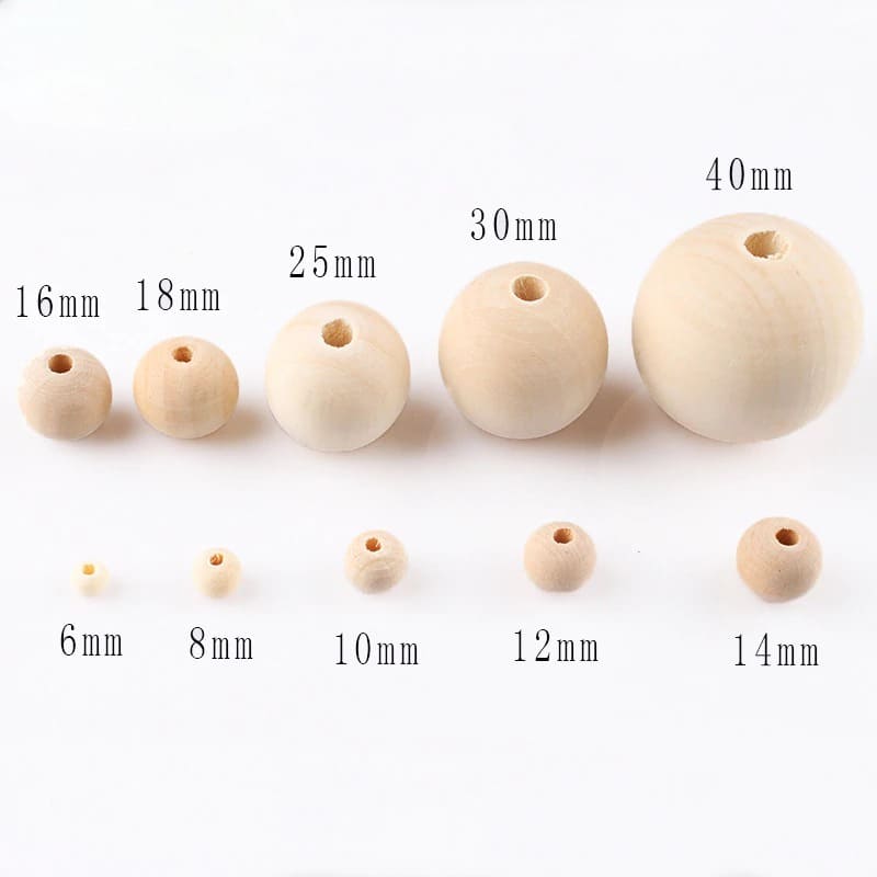 Perle Macramé Perles en Bois Éco pour Macramé Artisanale