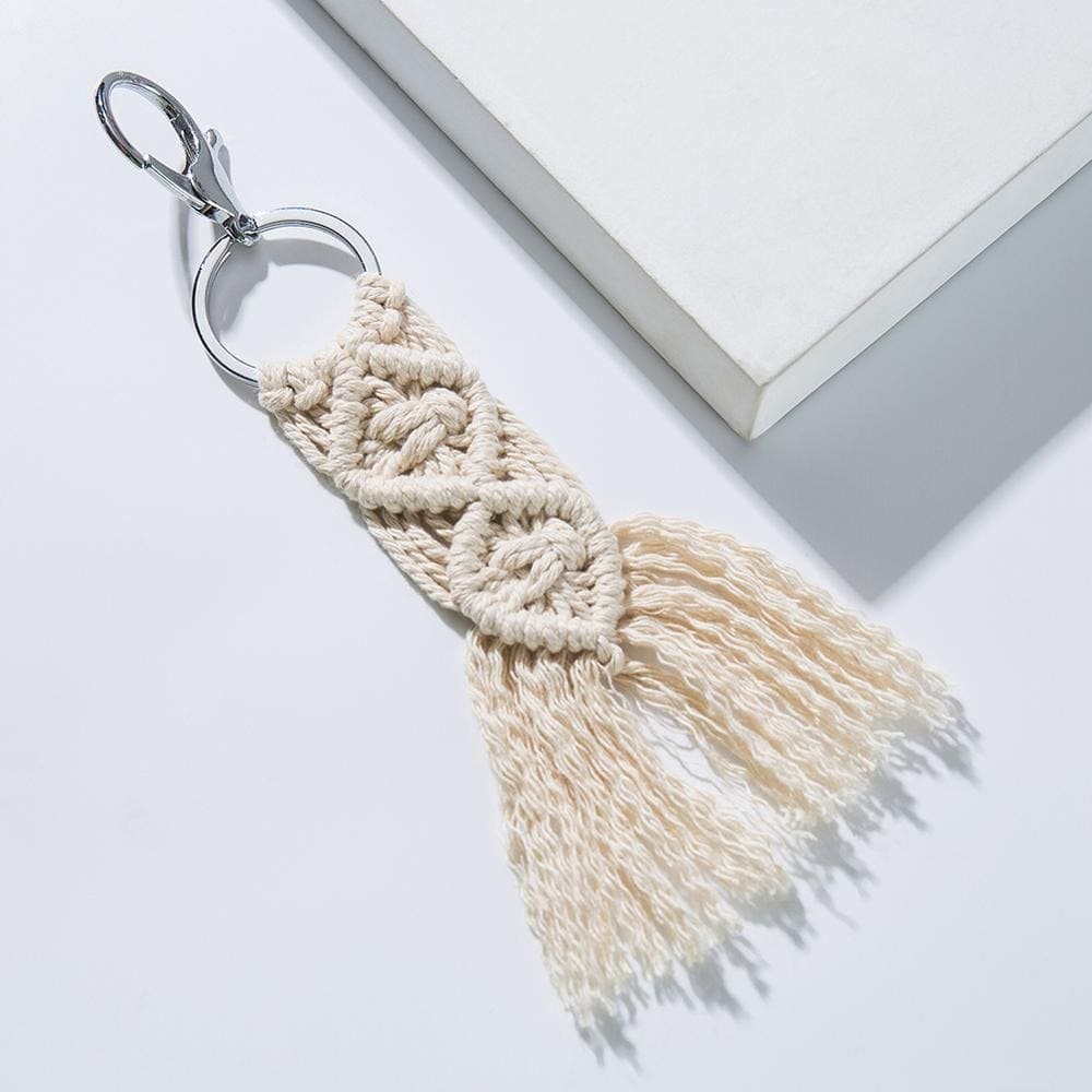 Porte Clé Macramé Porte-clé Macramé Élégance