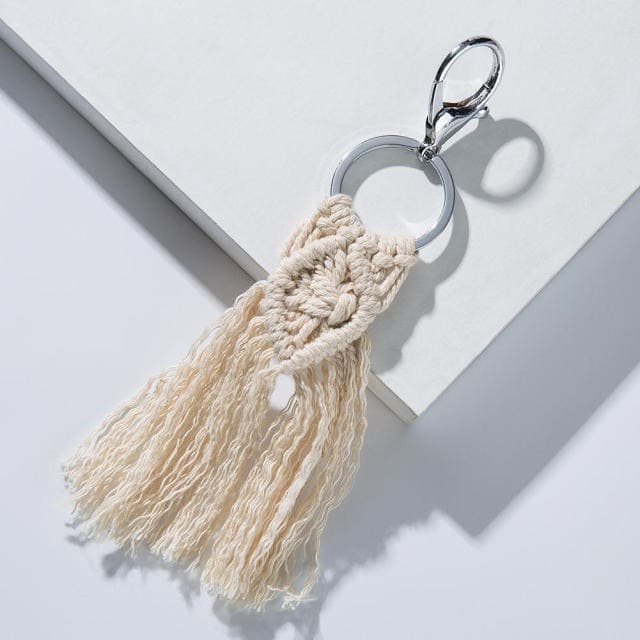 Porte Clé Macramé Porte-clé Macramé Élégance