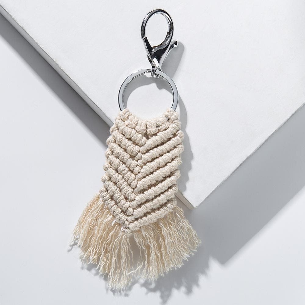 Porte Clé Macramé Porte-clé Macramé Élégance