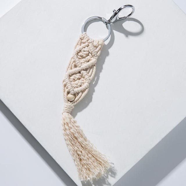 Porte Clé Macramé Porte-clé Macramé Élégance