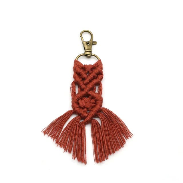 Porte Clé Macramé Porte-clé Macramé Élégance