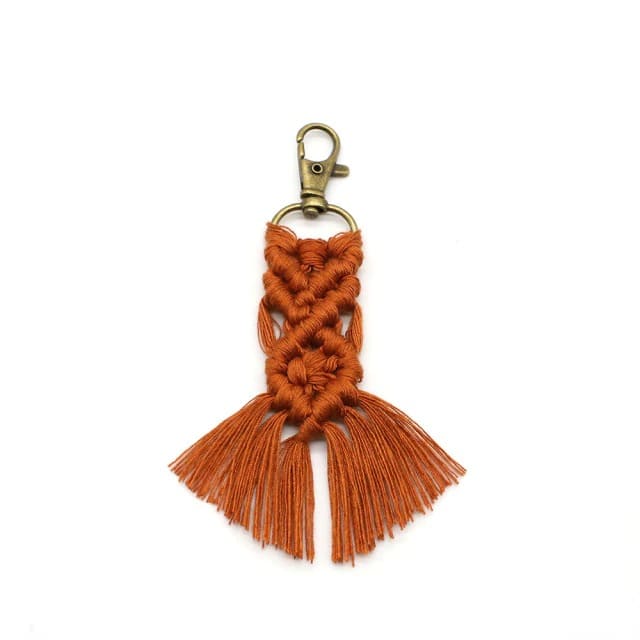 Porte Clé Macramé Porte-clé Macramé Élégance