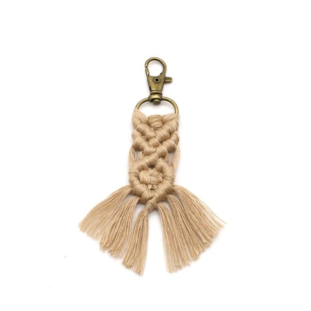 Porte Clé Macramé Porte-clé Macramé Élégance