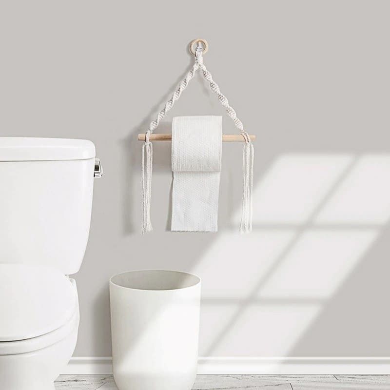Porte-Papier Macramé Porte-papier toilette design en corde Macramé