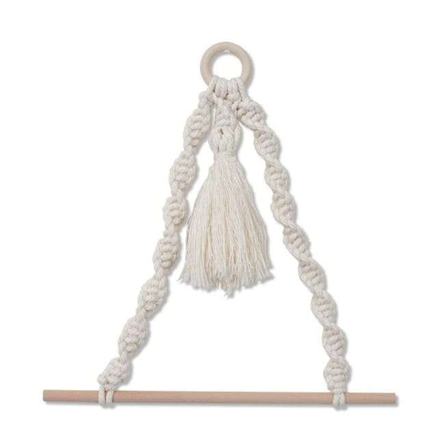 Porte-Papier Macramé Porte-papier toilette en Macramé avec pompon chic