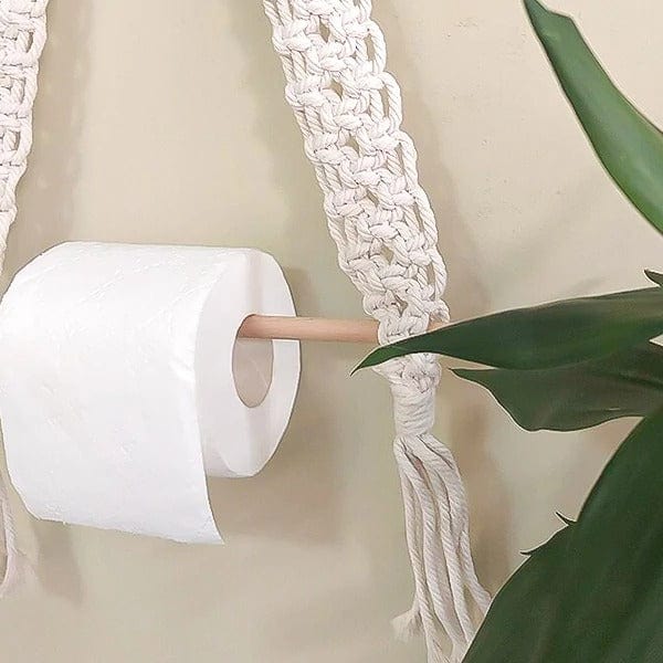 Porte-Papier Macramé Porte-papier toilette en Macramé tressé Chic & Pratique