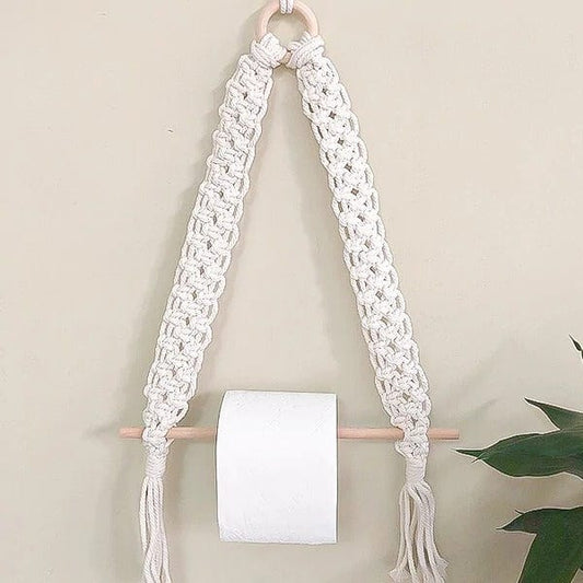 Porte-Papier Macramé Porte-papier toilette en Macramé tressé Chic & Pratique