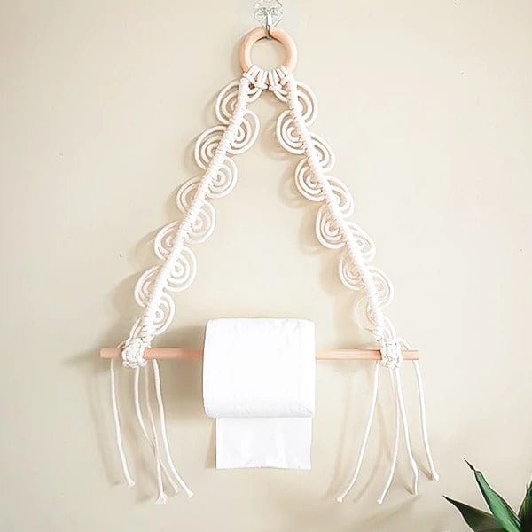 Porte-Papier Macramé Porte-rouleau WC en Macramé artisanal