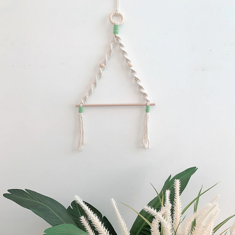 Porte-Papier Macramé Porte-Rouleur Macramé avec Perles Élégantes