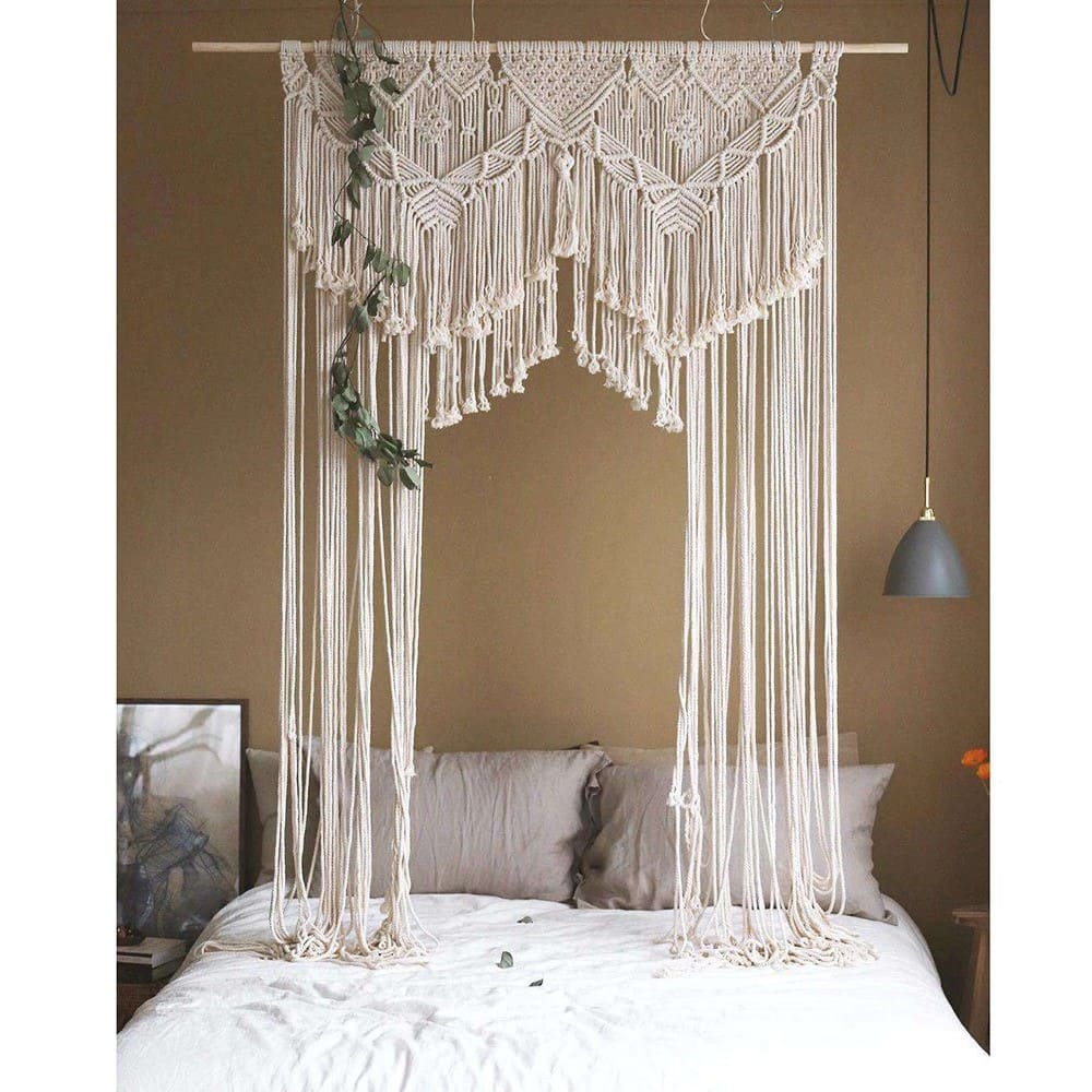 Rideau Macramé Arche de Mariage en Macramé Élégance