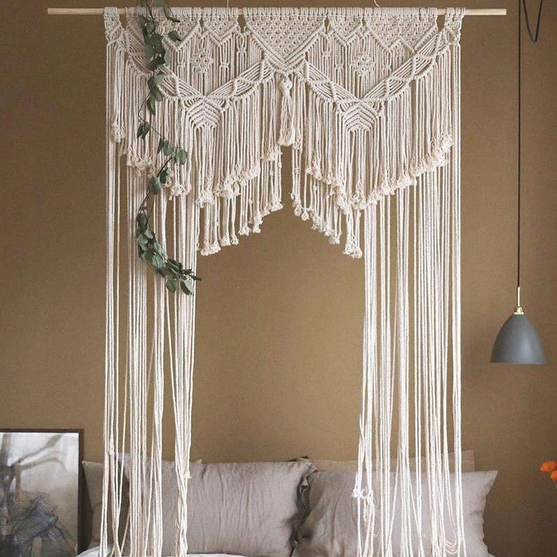 Rideau Macramé Arche de Mariage en Macramé Élégance