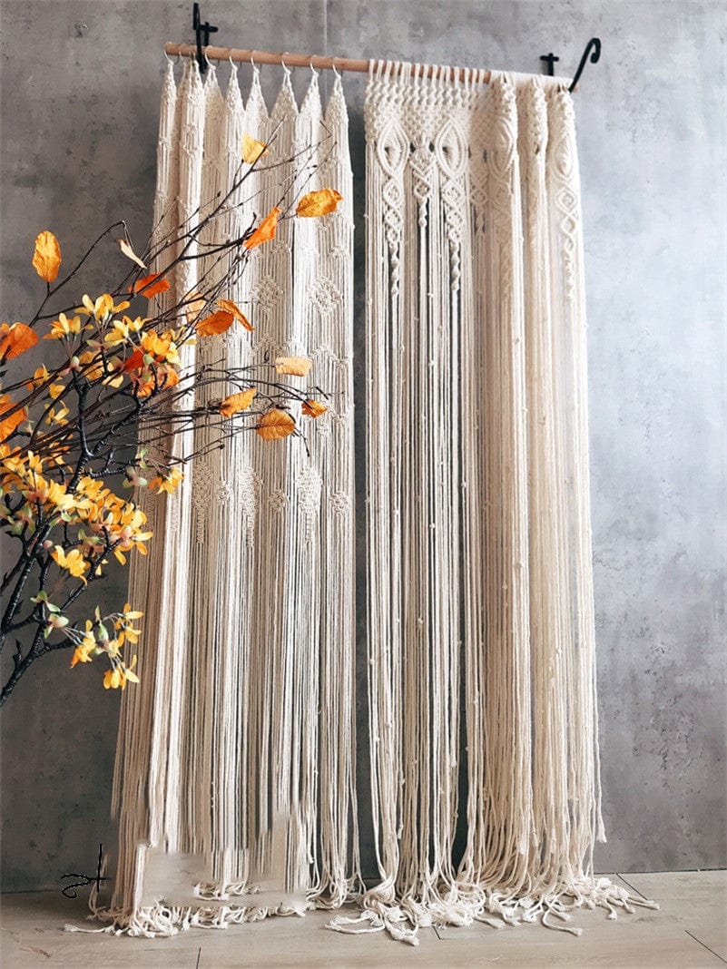 Rideau Macramé Rideau Bohème en Macramé Chic