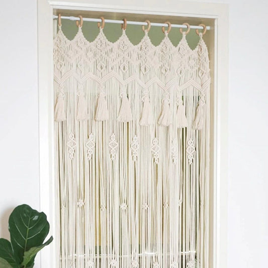Rideau Macramé Rideau de porte en Macramé Bohème Chic