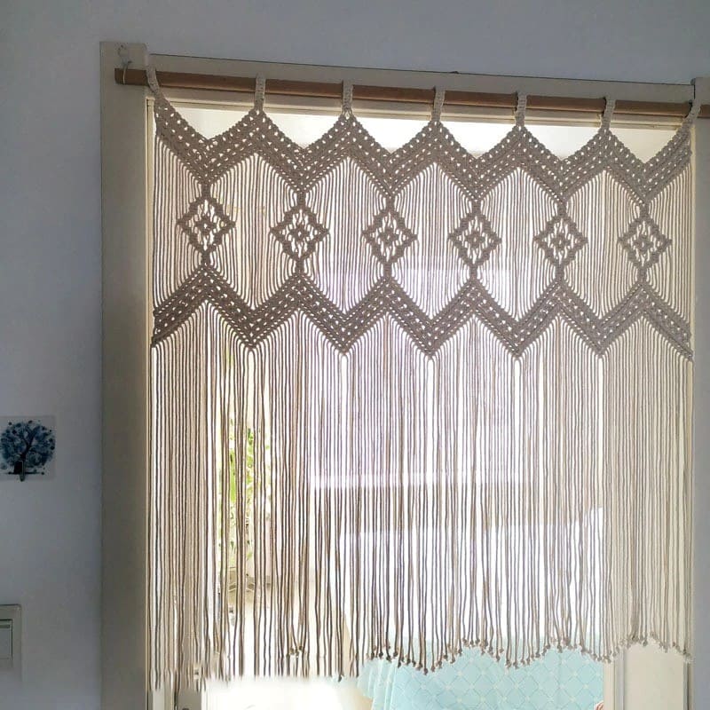 Rideau Macramé Rideau de séparation en Macramé Chic