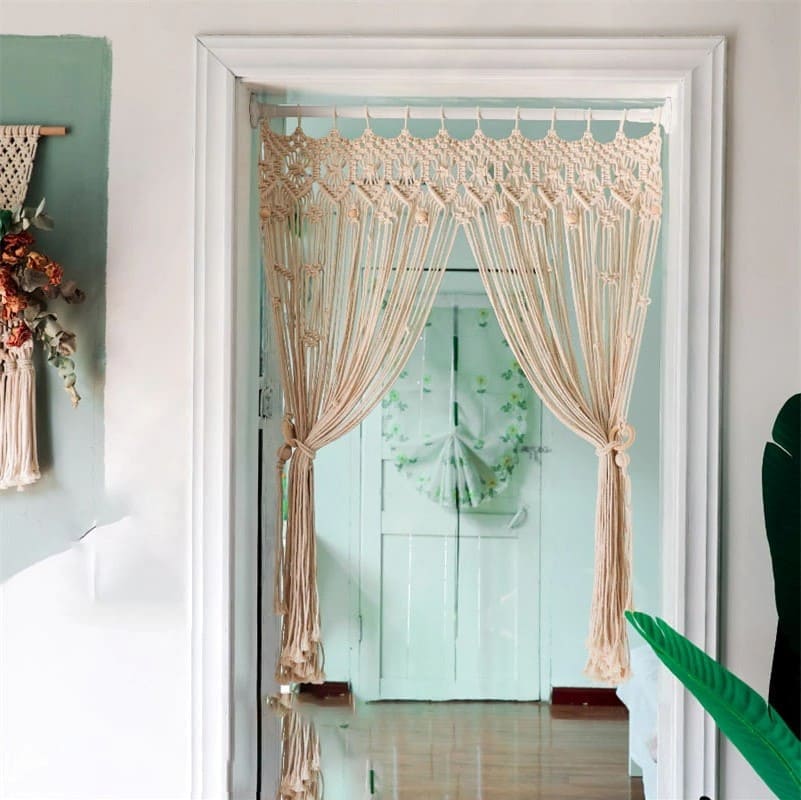Rideau Macramé Rideau de séparation en Macramé Chic