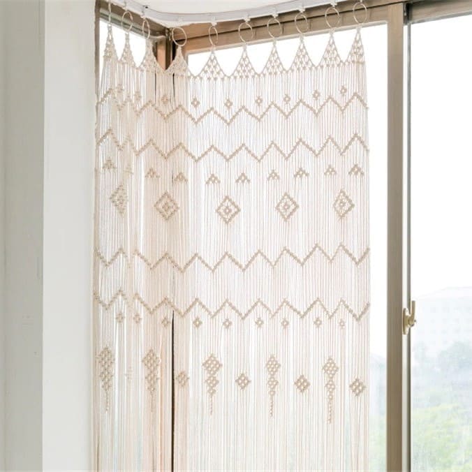 Rideau Macramé Rideau Macramé Chic pour fenêtre