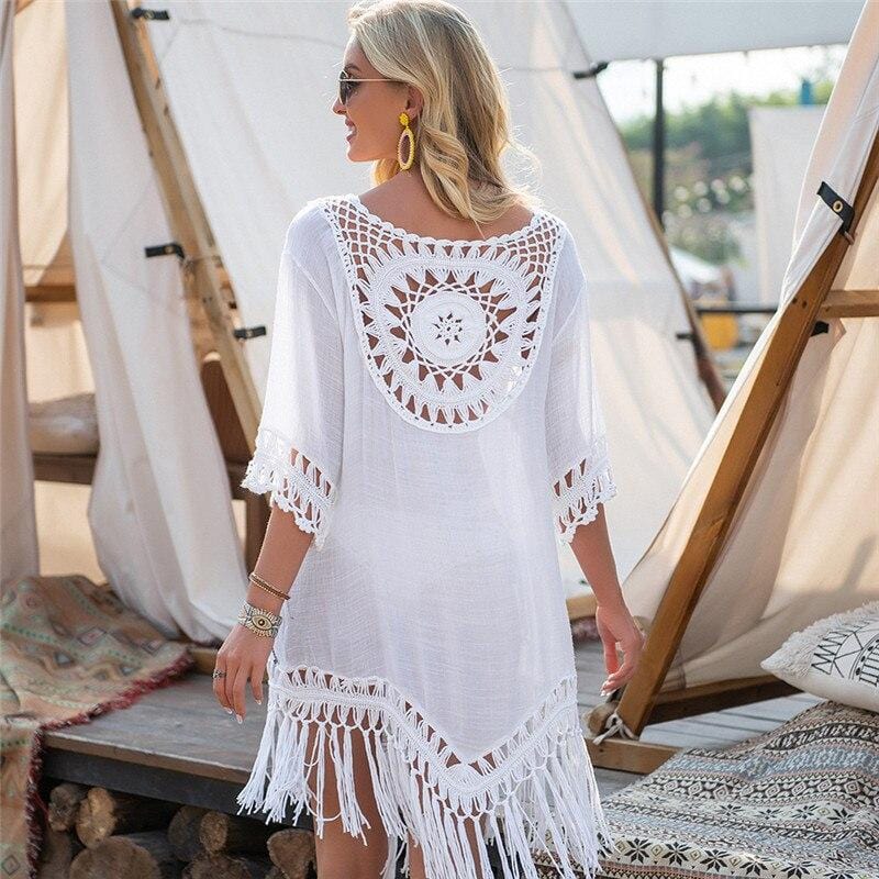 Robe macramé Robe Longue en Macramé Élégance