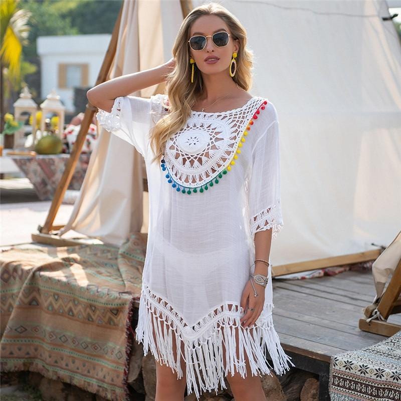 Robe macramé Robe Longue en Macramé Élégance