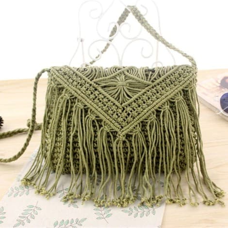 Sac Macramé Sac bandoulière en Macramé tendance